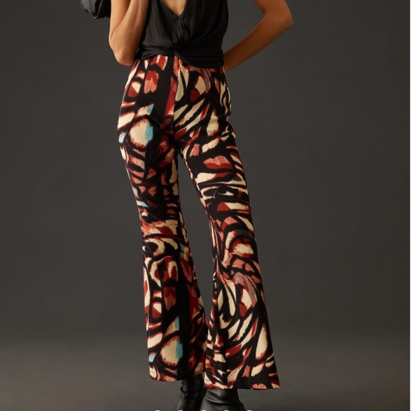 Anthropologie Pants - NWT By Anthropologie Joni Flare Pants in brown motif